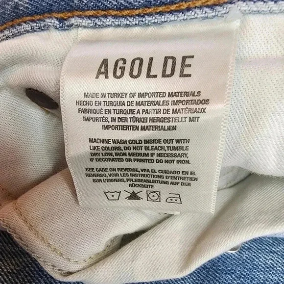 Agolde Criss Cross Straight Jean in Dimension size 32 NWT light wash
